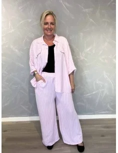 Sæt stribet komfort | Jeans blå | TIPPY