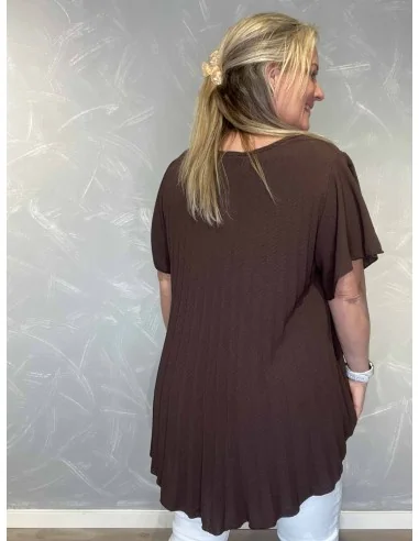 Bagside af brun bluse til kvinder – TIPPY