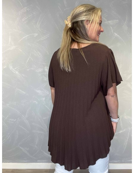Bagside af brun bluse til kvinder – TIPPY