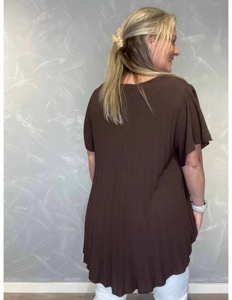 Bagside af brun bluse til kvinder – TIPPY