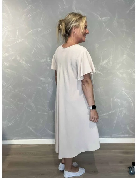 Bagside af sand kjole til kvinder – TIPPY