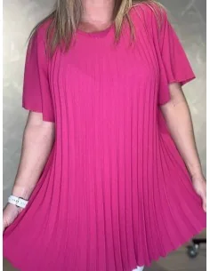 Pank plisseret bluse med vid pasform til kvinder – TIPPY Collection 2
