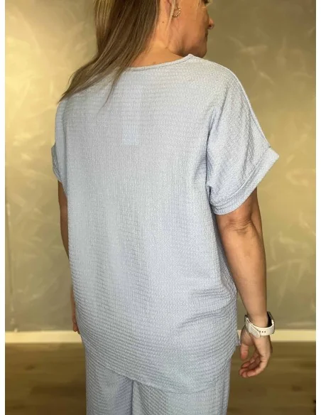 Bluse og bukser sæt | Beige struktur | TIPPY