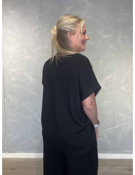 Bagside af bluse til sort sæt til kvinder – TIPPY