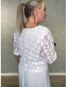 Hvid kjole med stjerne blonde og underkjole til kvinder – TIPPY Italian Select 2