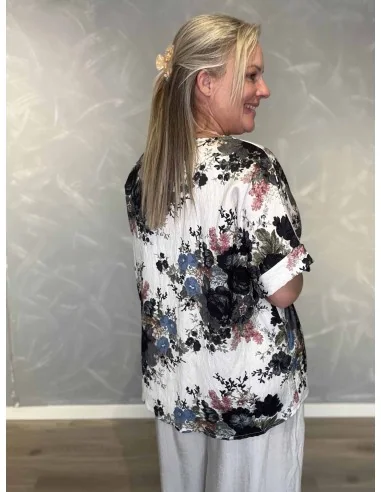 Bagside af sort bluse til kvinder – TIPPY