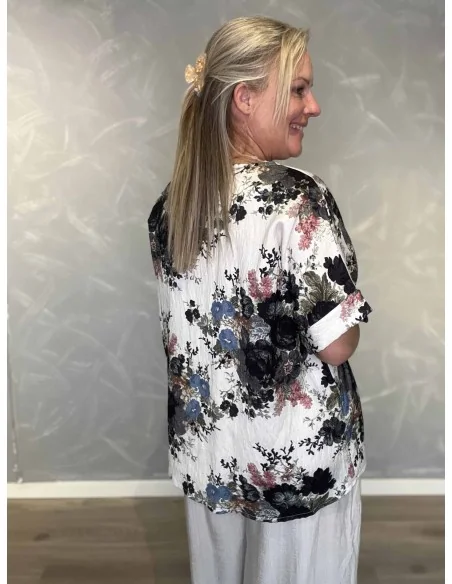Bagside af sort bluse til kvinder – TIPPY