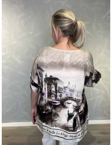 Bagside af sand Venedi bluse til kvinder – TIPPY