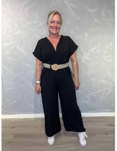 Sort buksedragt i polyester med vide ben – Tippy Collection TIPPY
