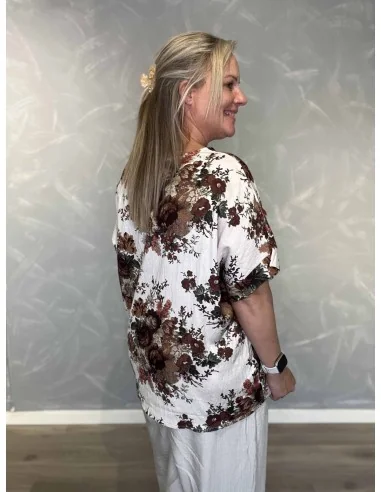 Bagside af brun bluse til kvinder – TIPPY