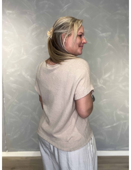 Bagside af beige sommerstrik til kvinder – TIPPY