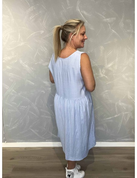 Bagside af sky midi kjole til kvinder – TIPPY