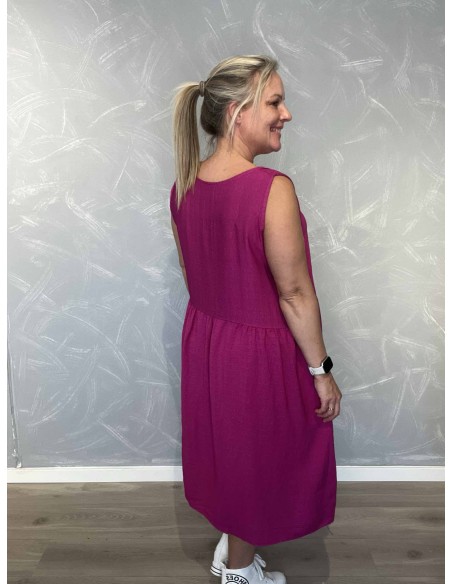 Bagside af pink midi kjole til kvinder – TIPPY”