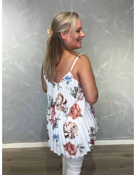 Bagside af hvid stroptop til kvinder – TIPPY