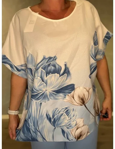 Sky Sæt med Blomsterbluse | TIPPY