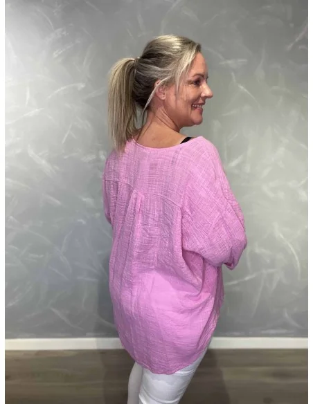 Bagside af pink bluse til kvinder – TIPPY