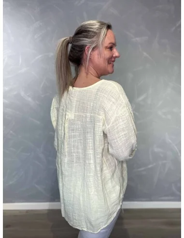 Bagside af gul bluse til kvinder – TIPPY