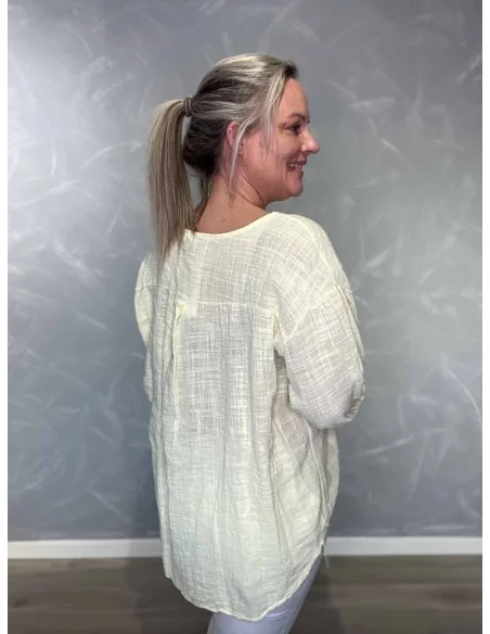 Bagside af gul bluse til kvinder – TIPPY