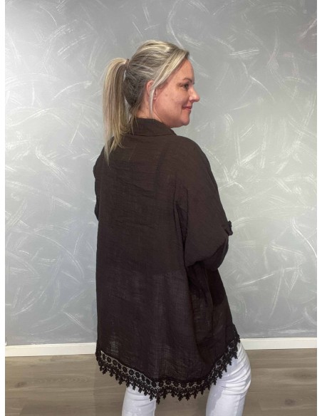 Bagside af brun skjorte til kvinder – TIPPY