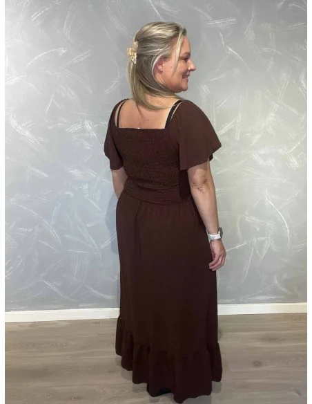 Bagside af brun kjole til kvinder – TIPPY