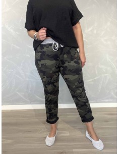 Camou jersey bukser i bomuld med lommer – TIPPY Italian Select TIPPY