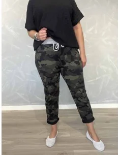 Camou jersey bukser i bomuld med lommer – TIPPY Italian Select TIPPY