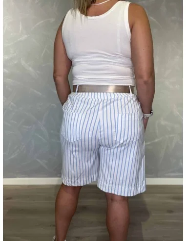 Bagside af hvid/sky shorts til kvinder – TIPPY