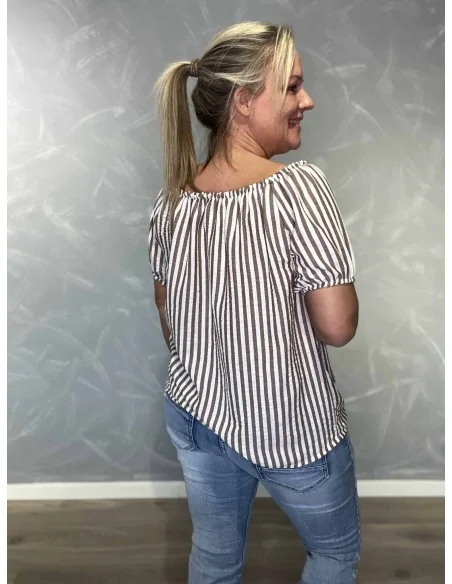 Bagside af brun bluse til kvinder – TIPPY