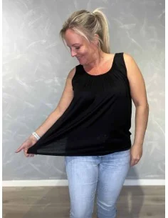 Sort top i viskose med elastik forneden – TIPPY Collection TIPPY 2