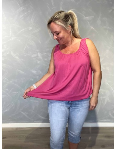 Elastik forneden på pink top – TIPPY