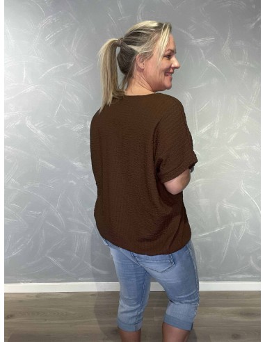 Bagside af brun bluse til kvinder – TIPPY