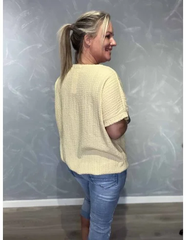 Bagside af gul bluse til kvinder – TIPPY
