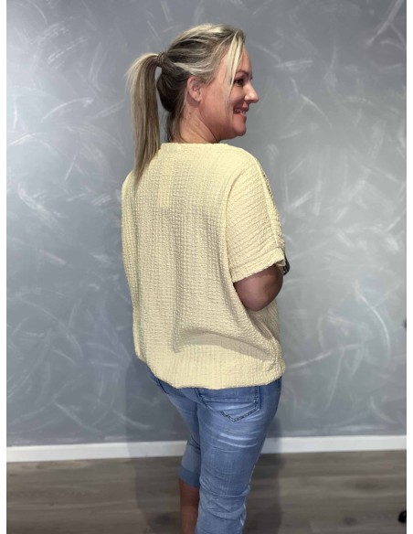 Bagside af gul bluse til kvinder – TIPPY