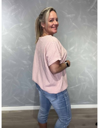 Bagside af rosa bluse til kvinder – TIPPY