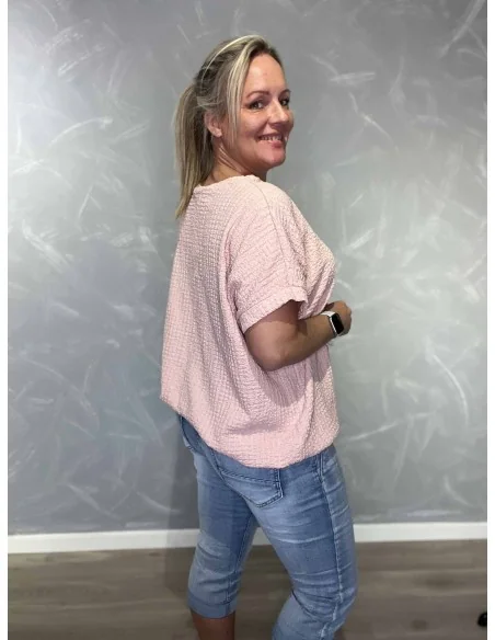 Bagside af rosa bluse til kvinder – TIPPY