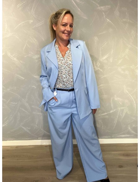 Sky blazer jakke i polyester og elastan med enkel knap – TIPPY Collection TIPPY