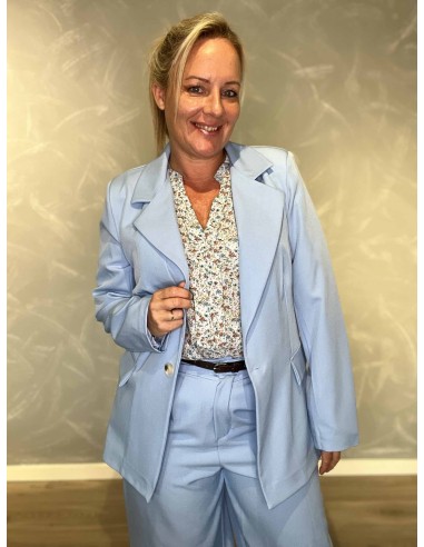 Sky blazer jakke i polyester og elastan med enkel knap – TIPPY Collection TIPPY