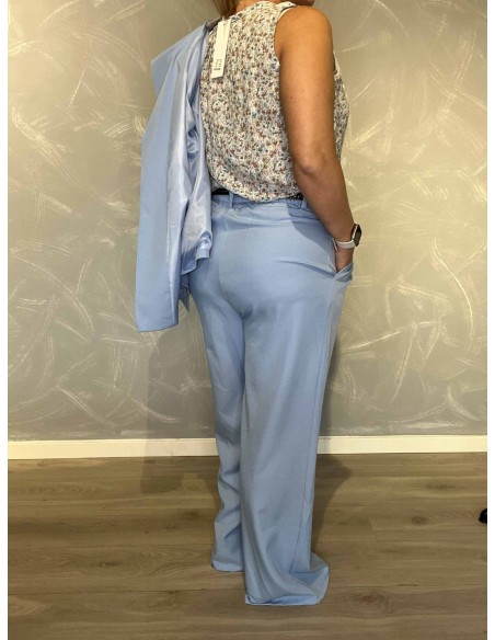 Bagside af sky vide blazer bukser til kvinder – TIPPY