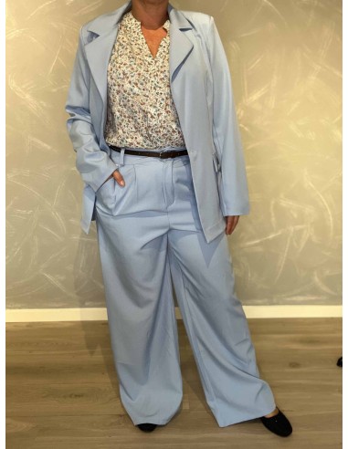 Sky blazer bukser i polyester med bælte og vide ben – TIPPY Collection TIPPY