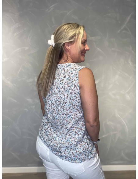 Bagside af blå top til kvinder – TIPPY