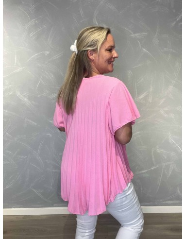 Plisseret bluse med vid pasform | Sand | TIPPY