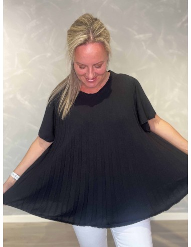Plisseret bluse med vid pasform | Sand | TIPPY