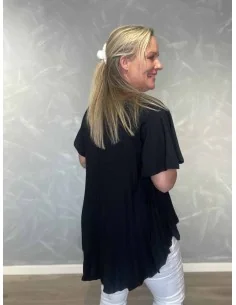 Plisseret bluse med vid pasform | Sand | TIPPY 2