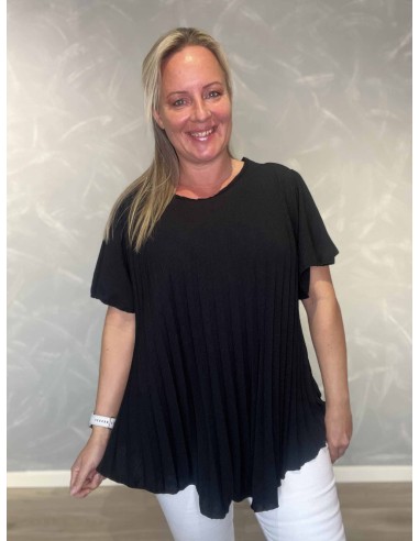 Plisseret bluse med vid pasform | Sand | TIPPY