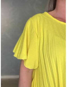 Plisseret bluse med vid pasform | Sand | TIPPY 2