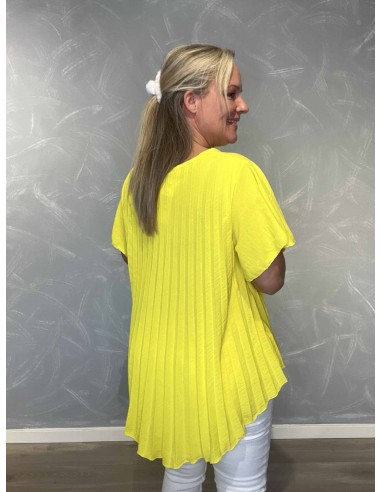 Plisseret bluse med vid pasform | Sand | TIPPY