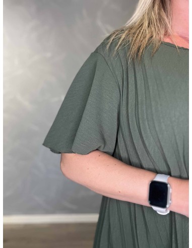 Plisseret bluse med vid pasform | Sand | TIPPY