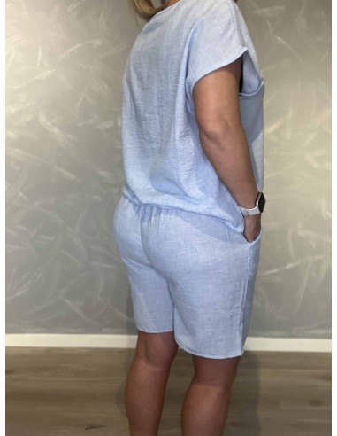 Bagside af sky melange shorts til kvinder – TIPPY