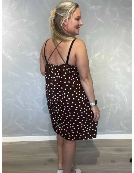Bagside af brun sommerkjole til kvinder – TIPPY
