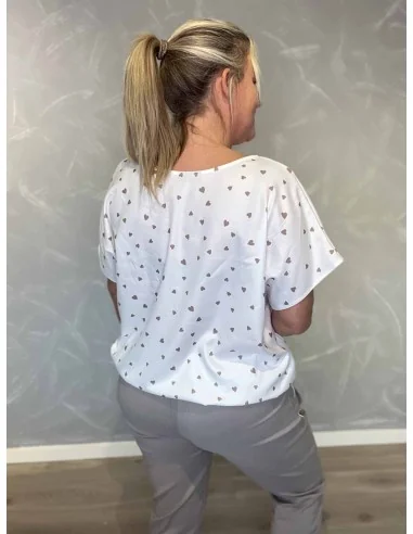 Bagside af hvid bluse til kvinder – TIPPY
